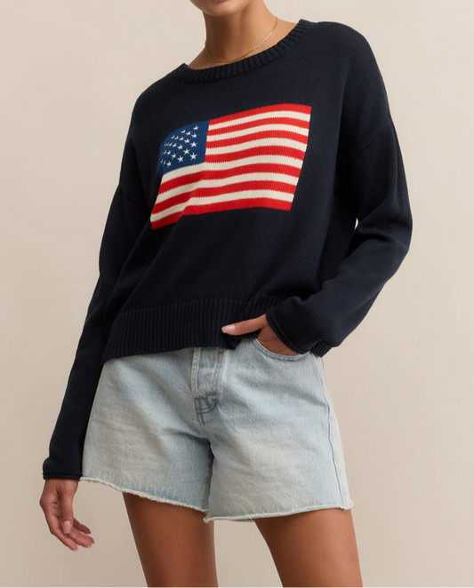 Z Supply Sienna Patriot Sweater Eclipse