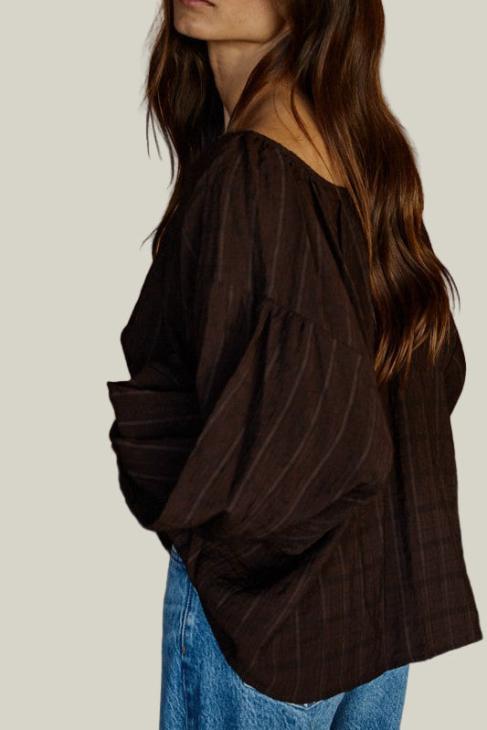 Cecilia Long Sleeve Front Tie Top