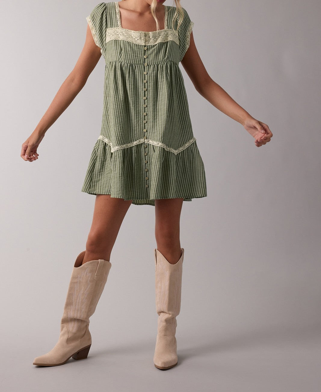 Sweet Magnolia Striped Mini Dress