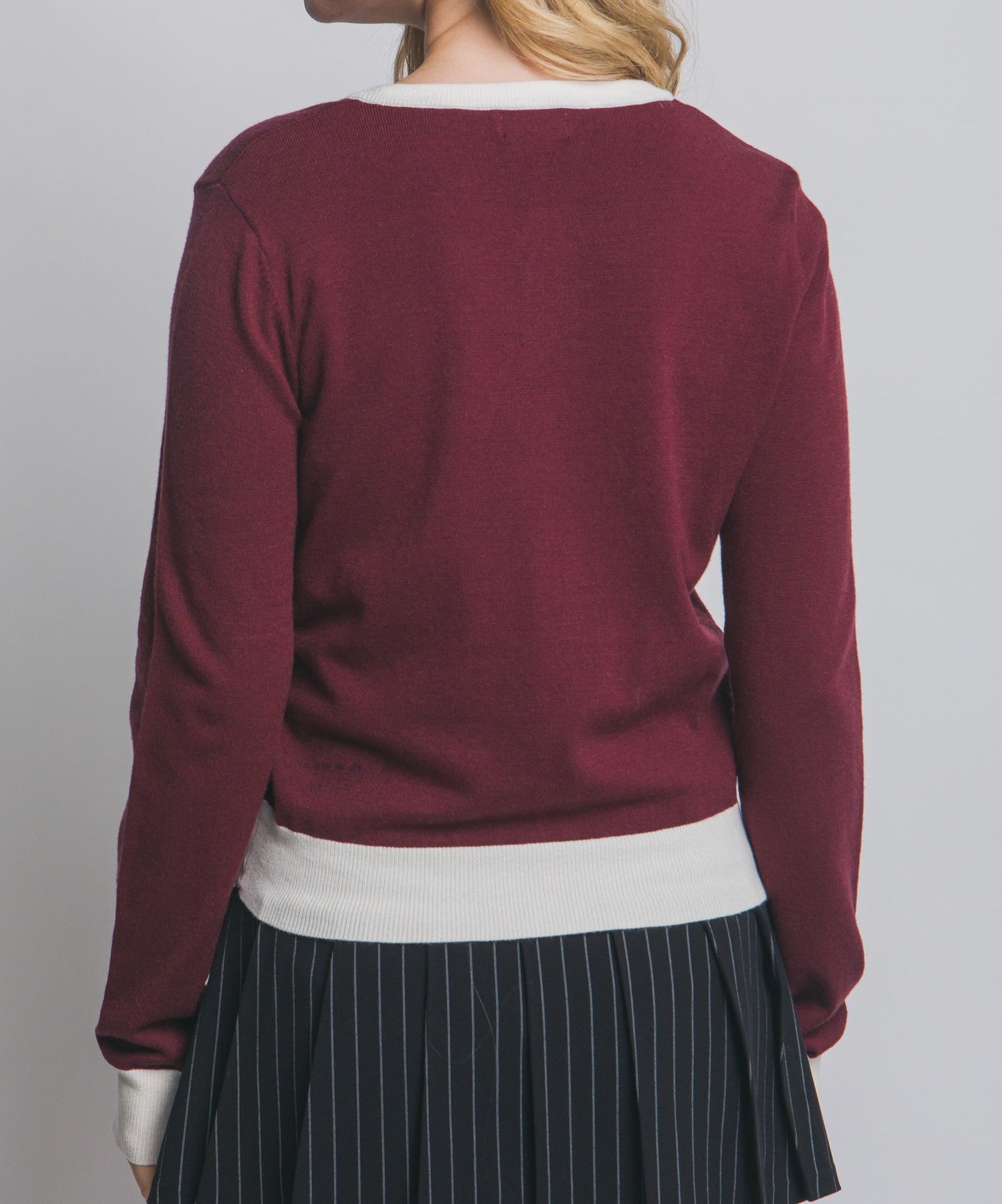 Kinsley Long Sleeve Contrast Trim Cardigan