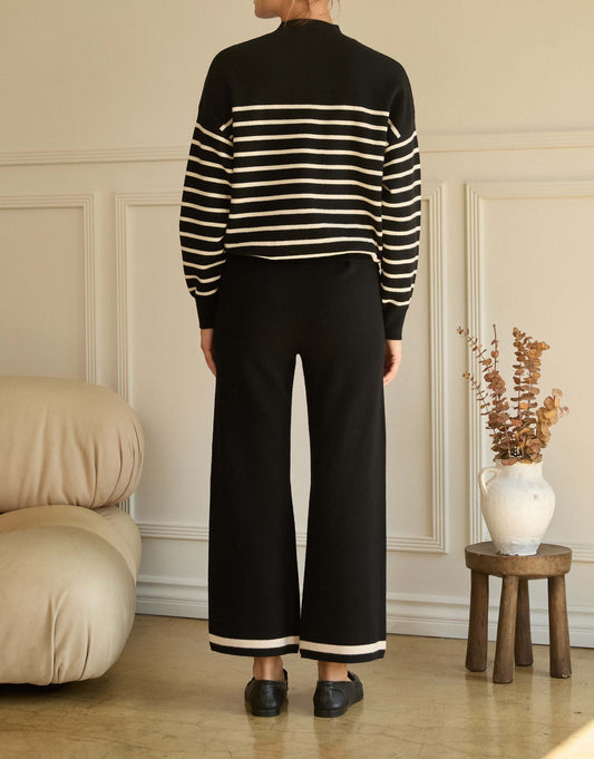 Maggie Striped Knit Pullover Sweater