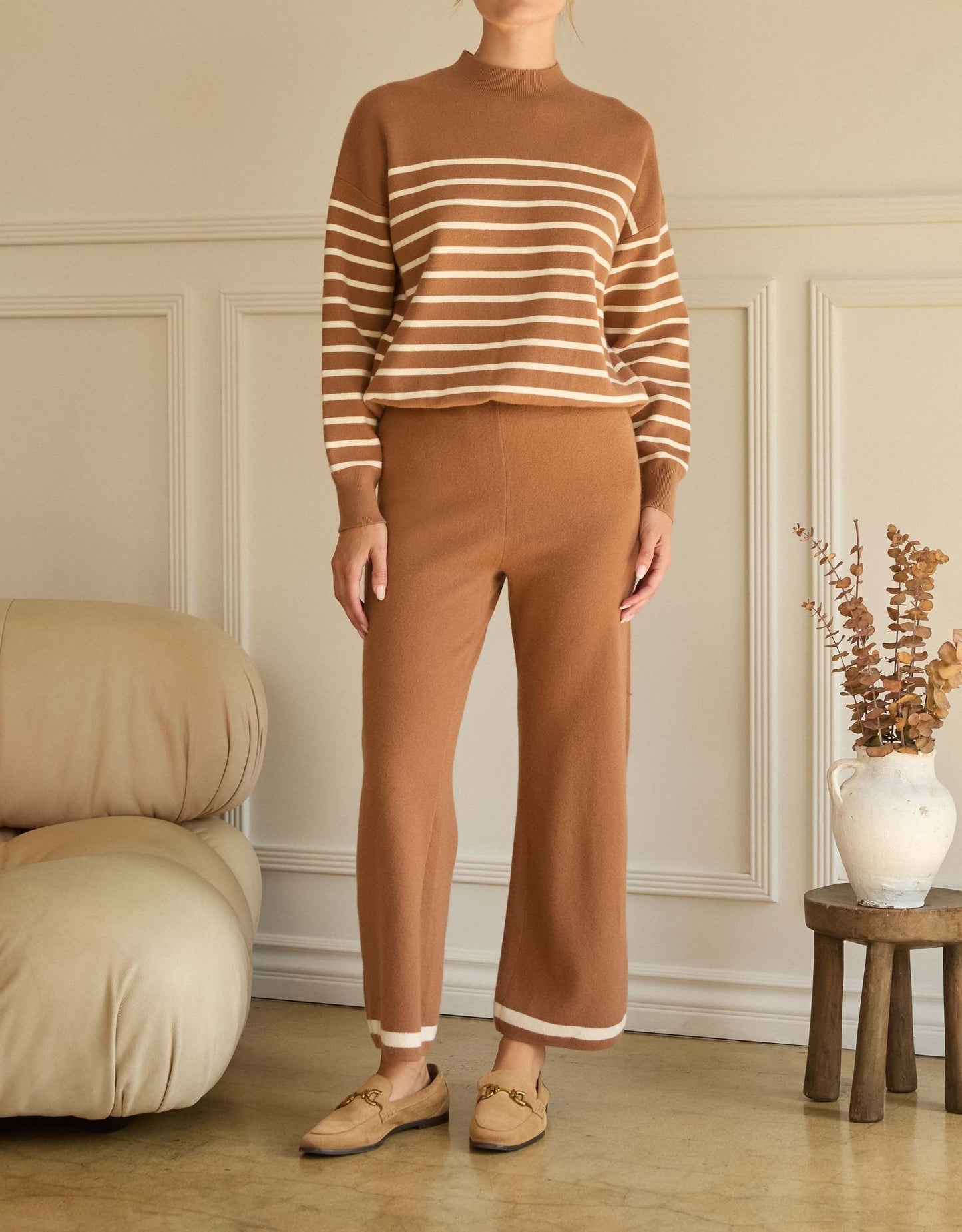 Maggie Striped Knit Pullover Sweater