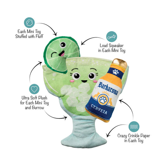 Drop Me a Lime Plush Dog Toy