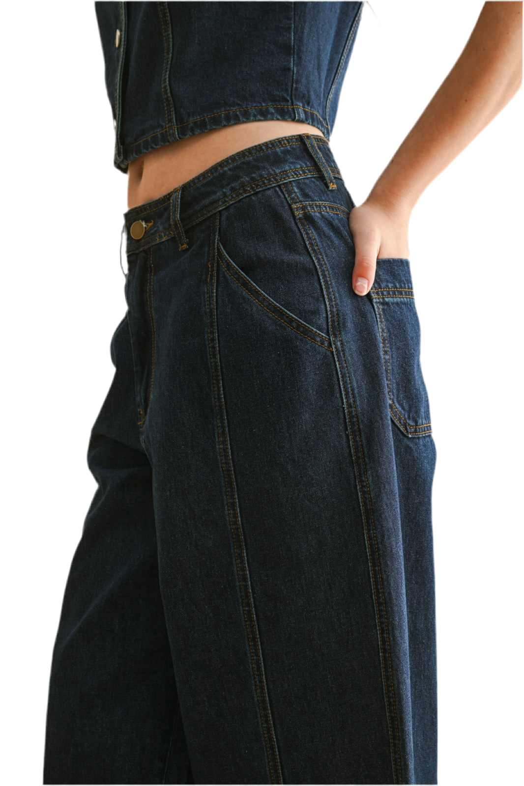 Lenny Dark Denim Wide Leg Pants