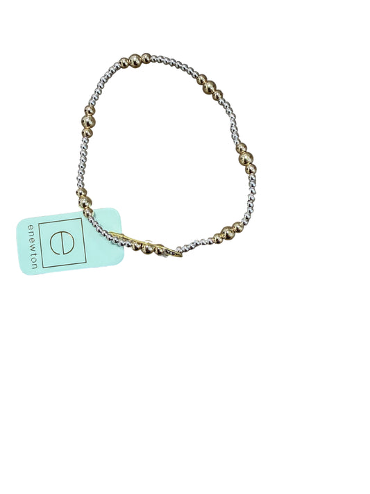 enewton- purpose gold 4mm bead bracelet mixed metal