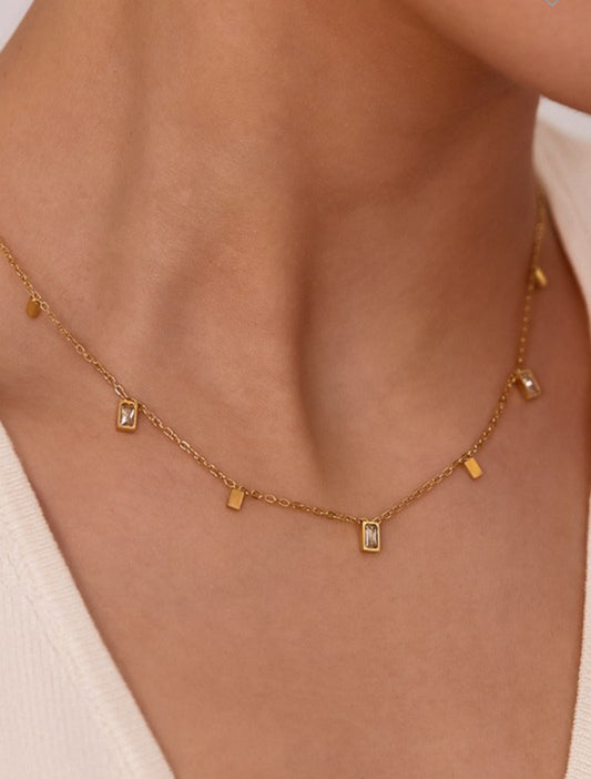 Cat Gold 18k Non-tarnish Stainless Steel Dainty Necklace