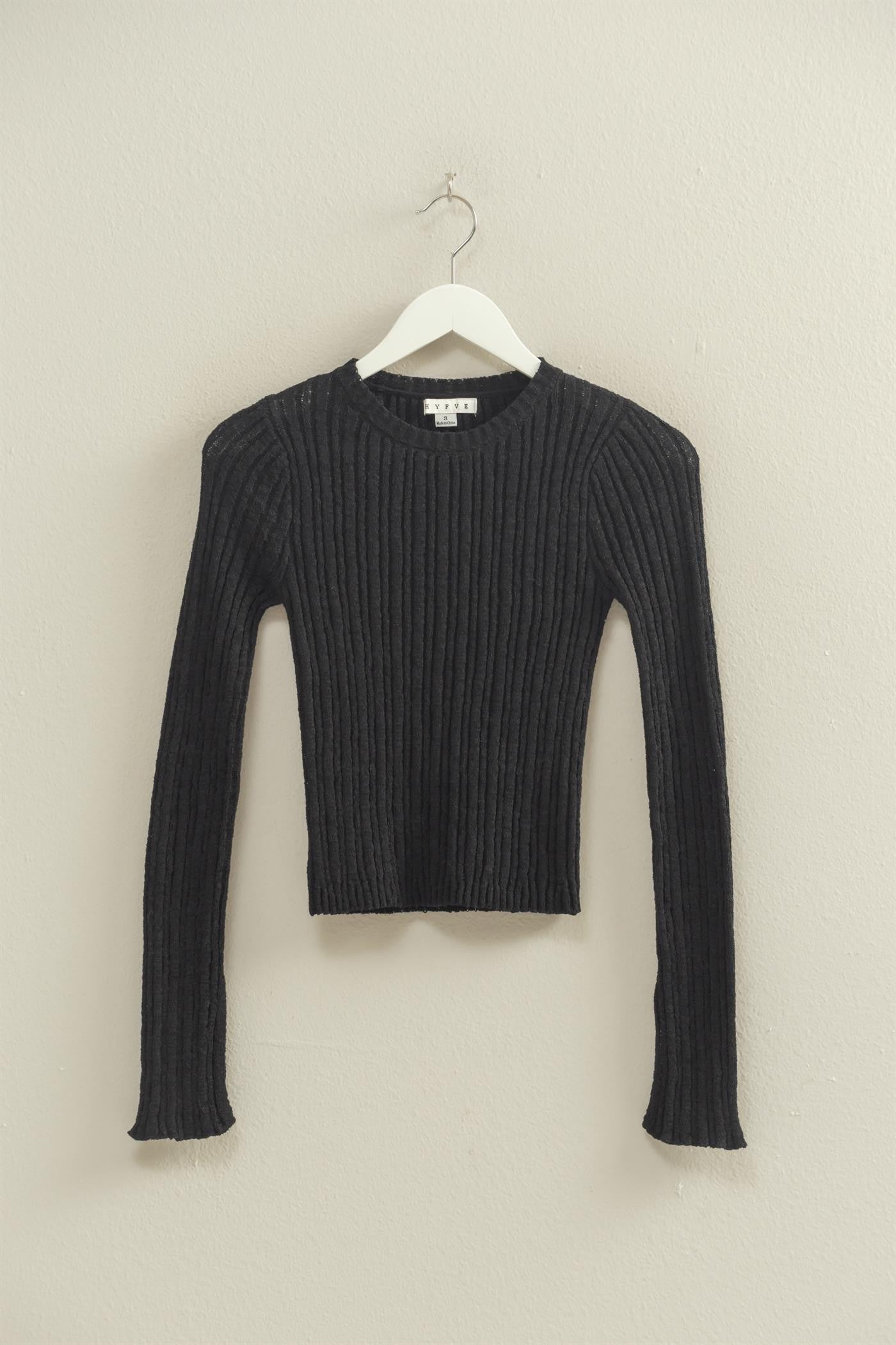 Rosewood Versatile Ribbed Knit Sweater