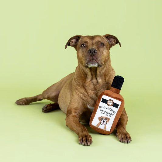 Old Bones Whisky Plush Dog Toy