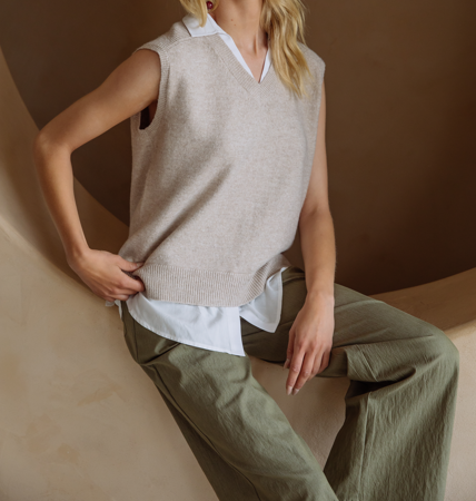 Vale Sleeveless Shirt Vest