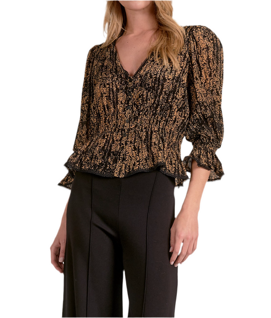 Goldie Go-Wister 3/4 Sleeve Top