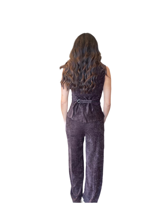 The Carmen Brushed Velvet Trouser Pants
