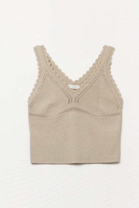Rosey Scalloped Sleeveless Tank