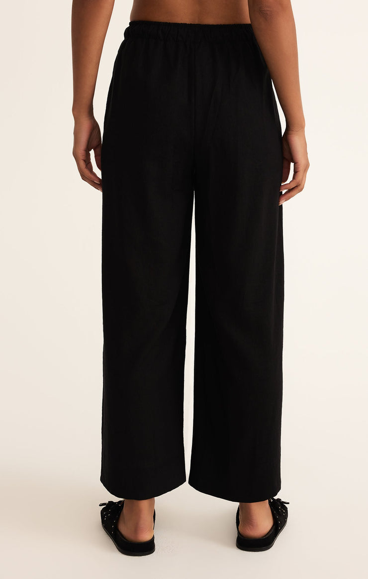 Easton Textured Linen Elastic Waistband  Pant