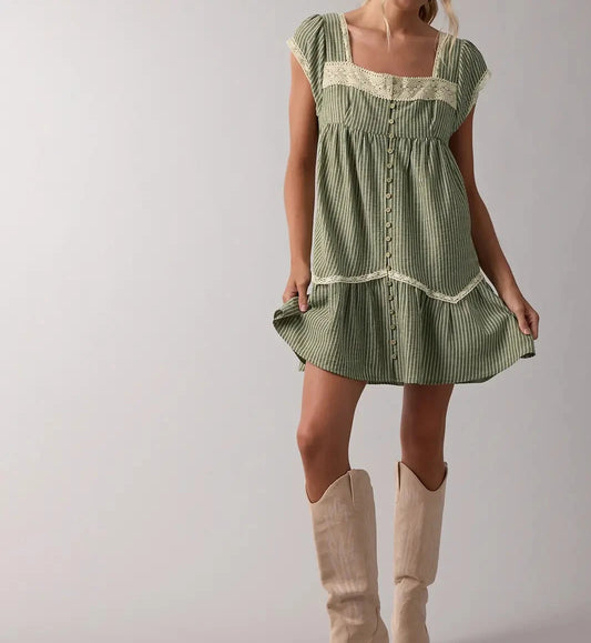 Sweet Magnolia Striped Mini Dress