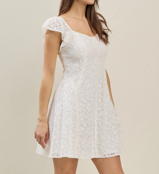 Harper Floral Lace Mini Dress