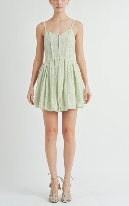 Corset Bubble Hem Mini Dress