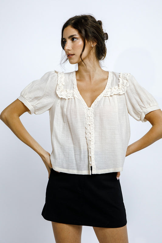 Annabell Short Sleeve Lace Top
