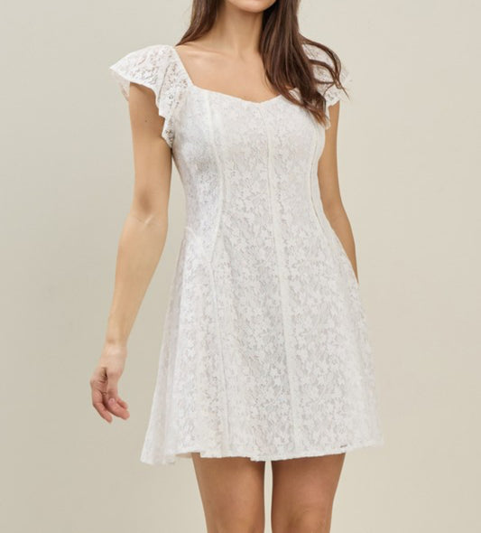 Harper Floral Lace Mini Dress