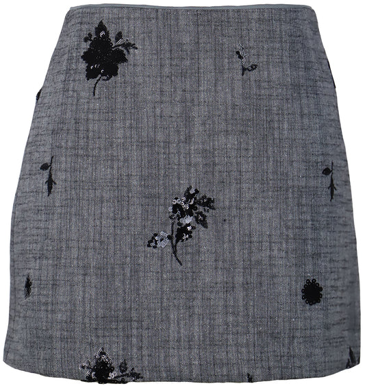 Stefania Mini Skirt - Grey