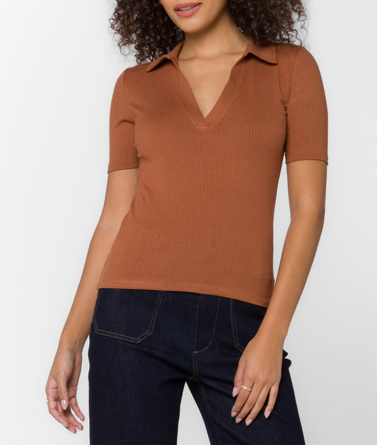 Adrianna Short Sleeve Top By Velvet Heart