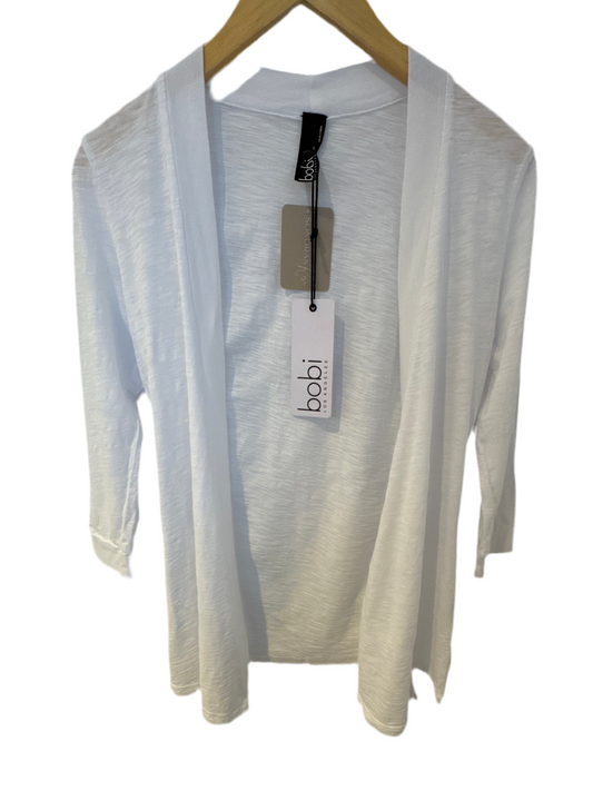 RIB MIX OPEN CARDIGAN by Bobi