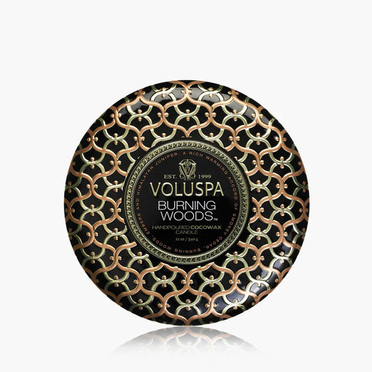 Voluspa Burning Woods 3 Wick Tin Candle 12oz