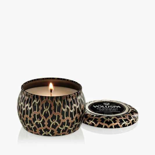 Voluspa Burning Woods Mini Tin Candle 4oz