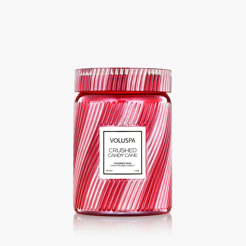Voluspa Crushed Candy Cane Large Jar Candle 18oz