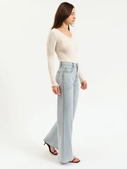 Daze Denim Far Out High Rise Wide in Let's Dance