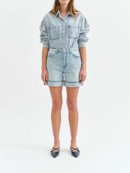 Easy Rider Mid Rise Short in Dew Drop