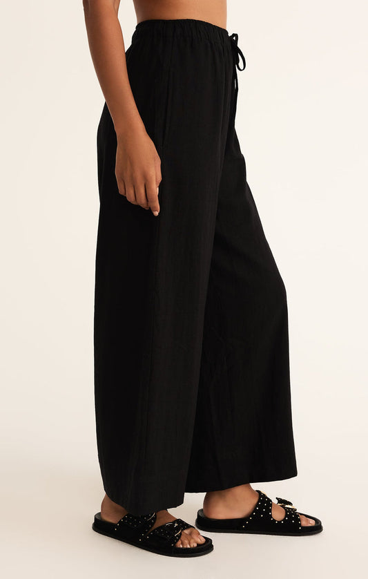Easton Textured Linen Elastic Waistband  Pant