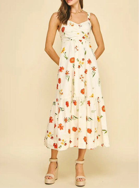 Lynn Floral Tiered Maxi Dress
