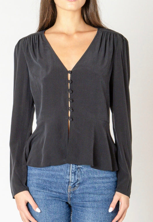 Lenny Long Sleeve Dainty Button Top