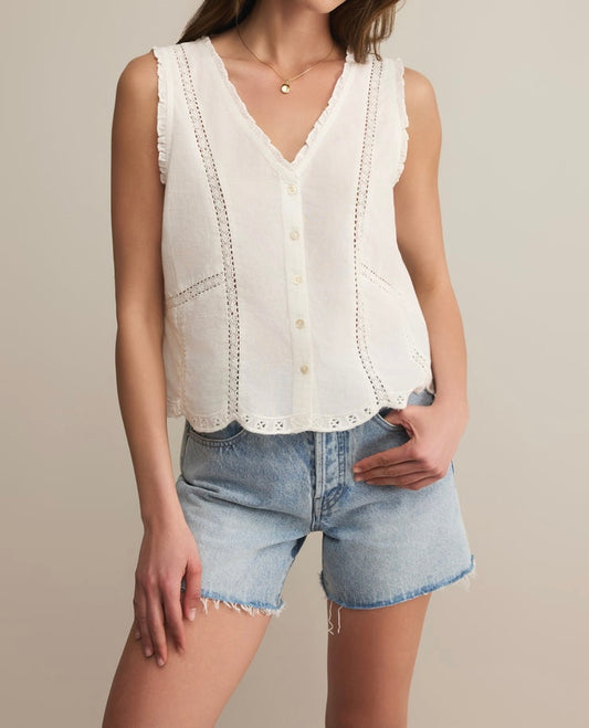 Z Supply Tomi Embroidered Cotton Tank