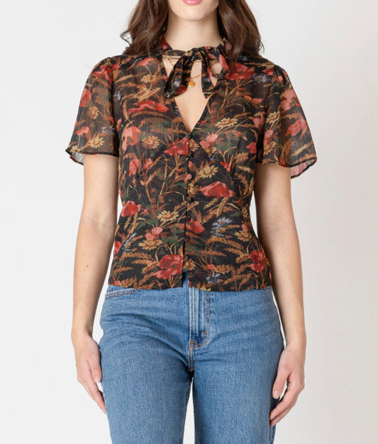 Holly Short Sleeve Floral Top