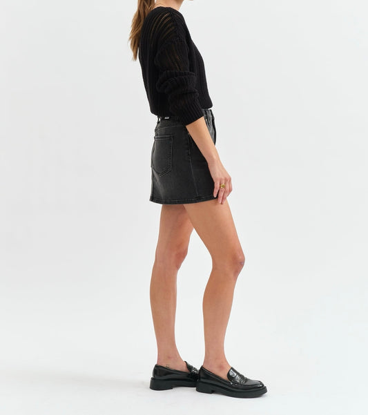 Daze Malibu Mini Skirt  in Spade