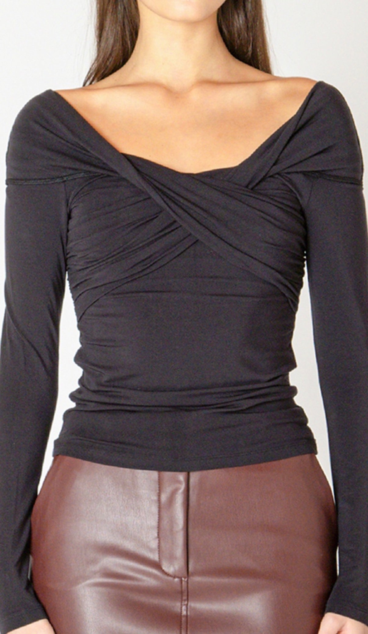 Eva Long Sleeve Knit Fitted Top