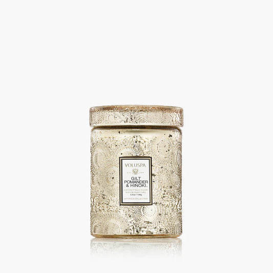 Voluspa Gilt Pomander & Hinoki Small Jar Candle 5.5oz