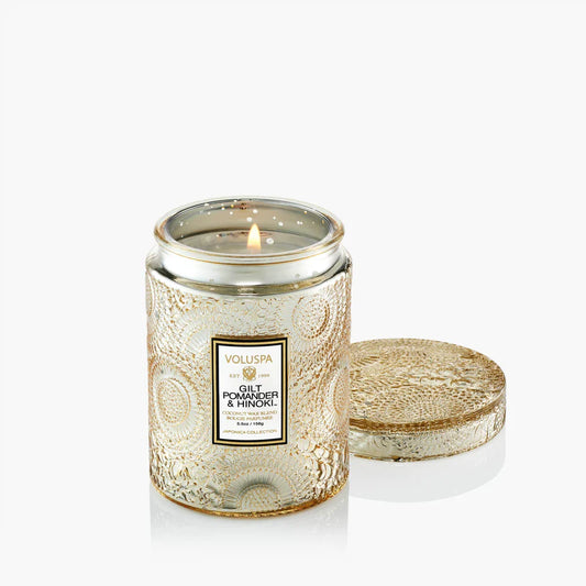 Voluspa Gilt Pomander & Hinoki Small Jar Candle 5.5oz