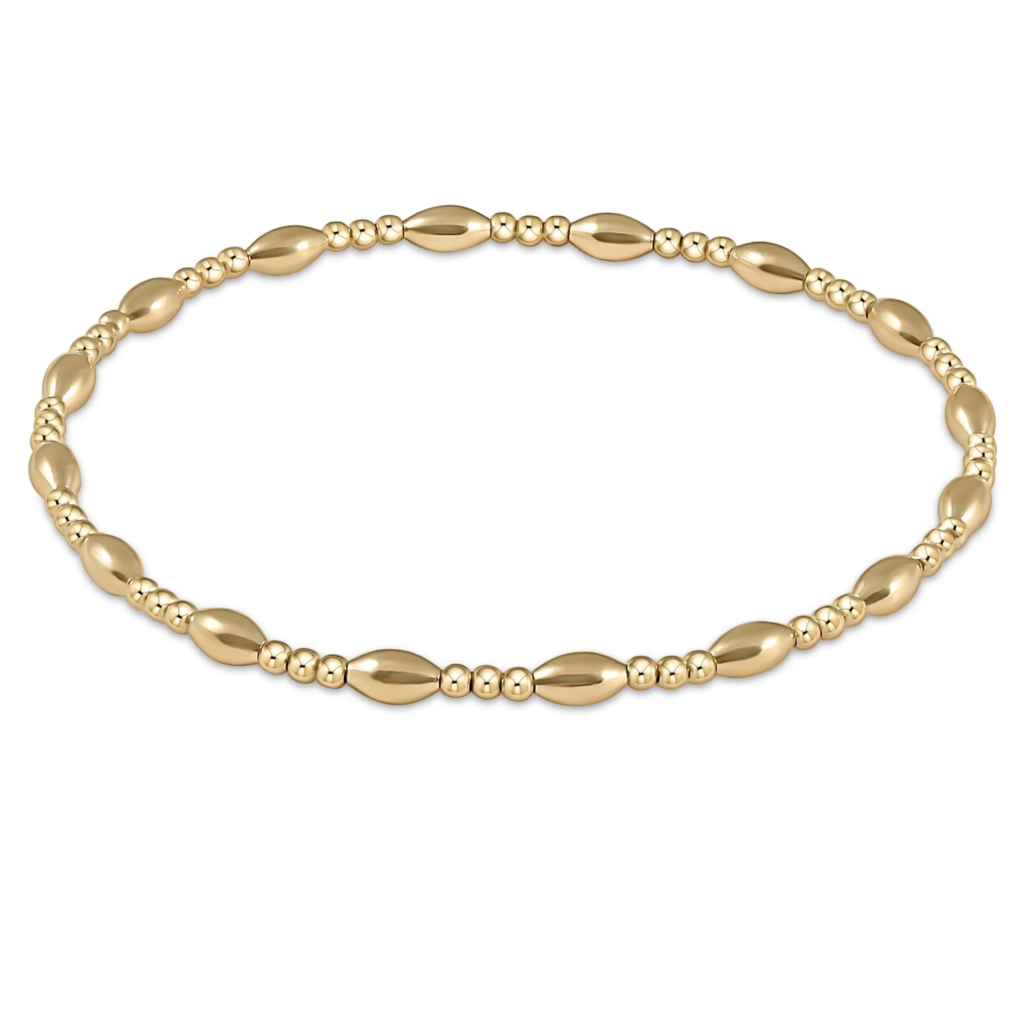 Harmony sincerity pattern 2mm bead bracelet - gold