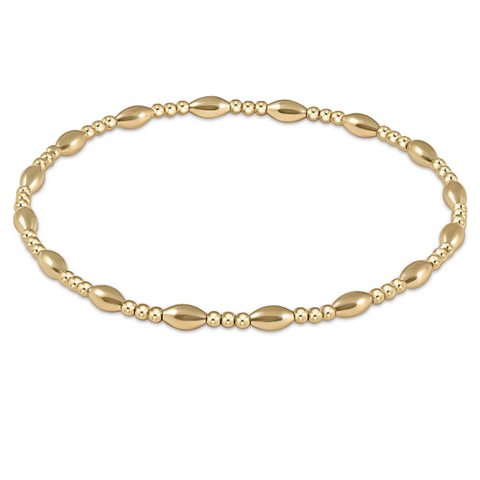 Harmony sincerity pattern 2mm bead bracelet - gold