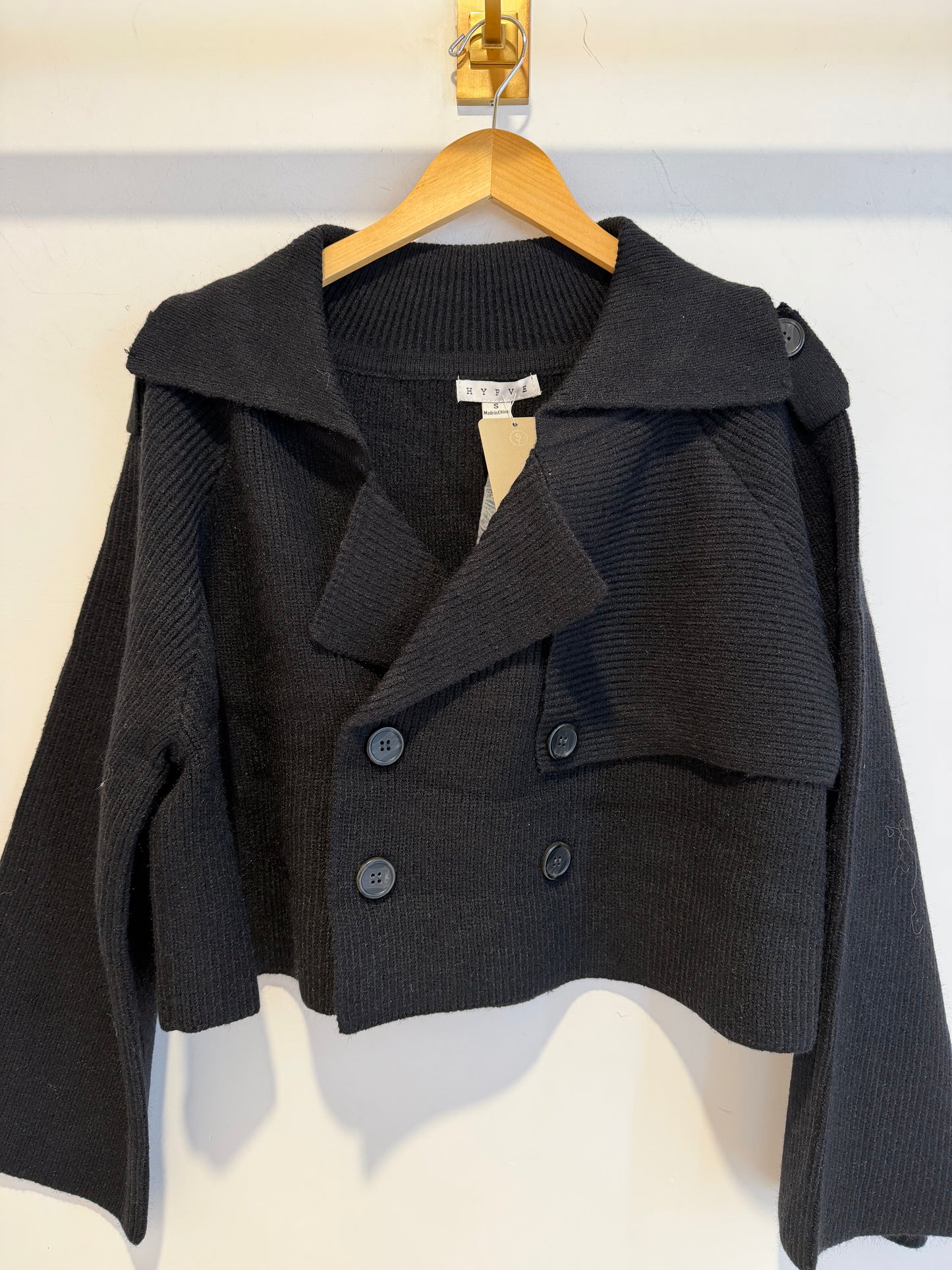 Dahlia Double Breast Sweater Trench Jacket