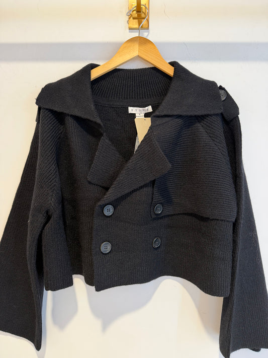 Dahlia Double Breast Sweater Trench Jacket