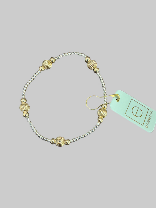 enewton- purpose dignity 6mm bead bracelet- mixed metal