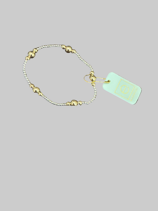 enewton- purpose gold 6mm bead bracelet- mixed metal