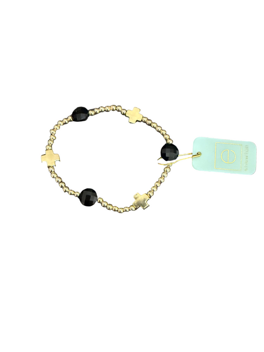 enewton-signature cross admire gold pattern 3mm bracelet