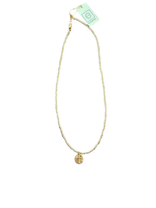 enewton-15" choker classic gold 2mm bead necklace