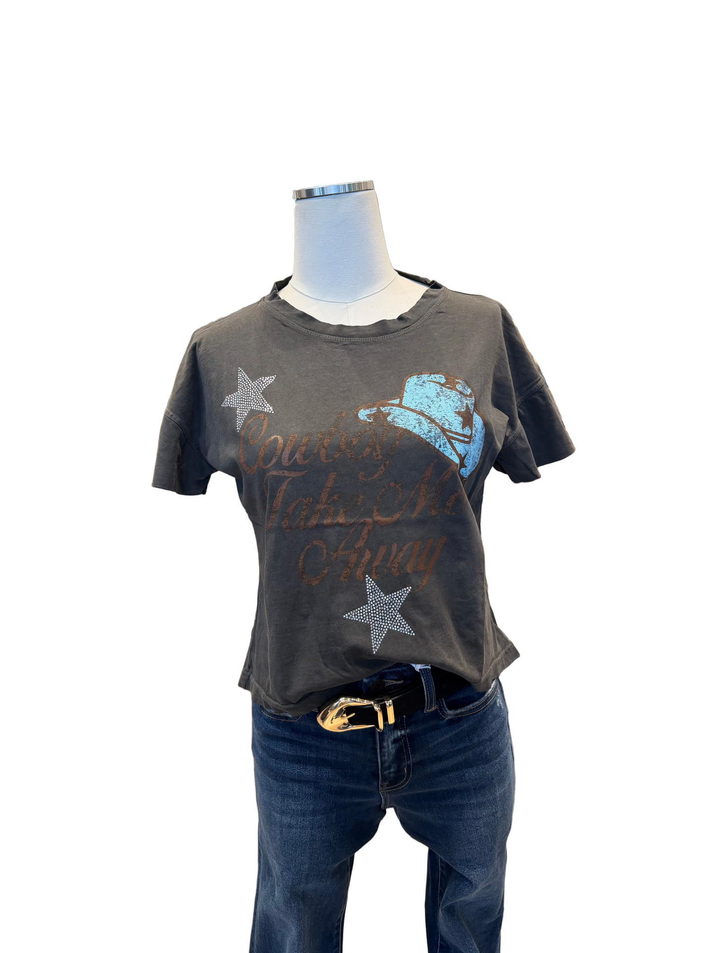 Cowboy Take Me Away Hi-Lo Graphic Tee