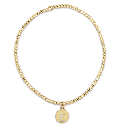 classic gold 2mm bead bracelet - respect small gold disc by enewton