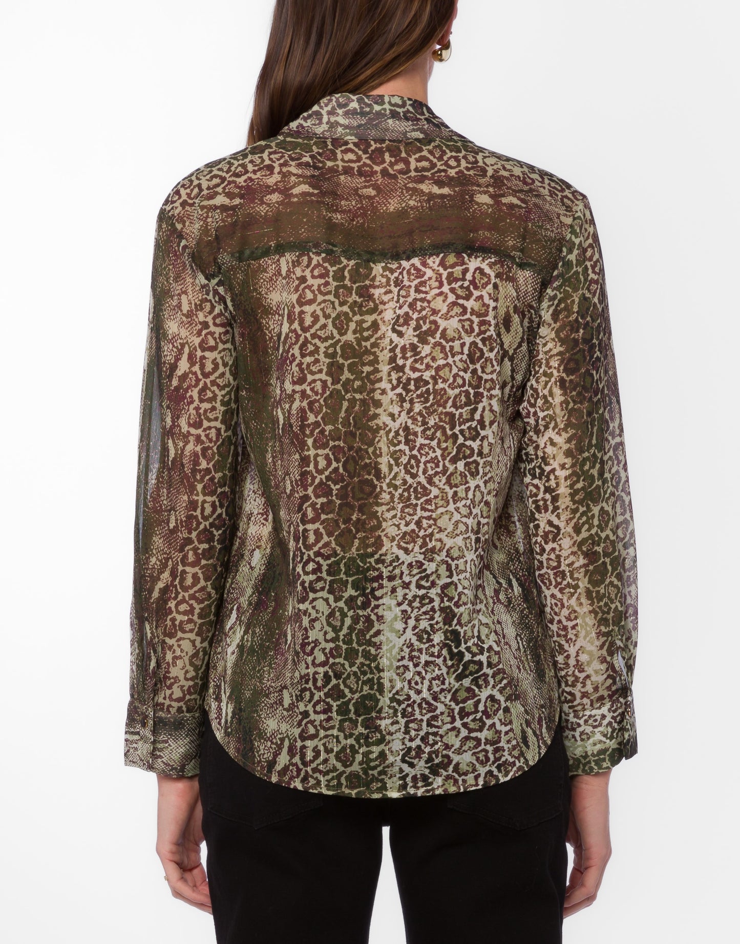 Velvet Heart Lavina Green Skin Stripe Shirt